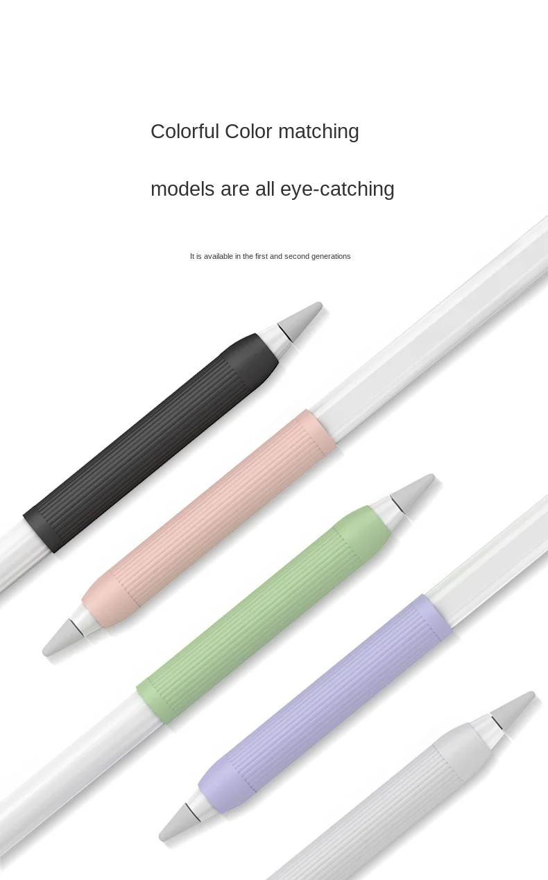 Apple Kalem için 1 2 Kılıf Kapak Evrensel Renkli iPad kalem kutusu kaymaz Koruma Silikon Apple Kalem 2 1 Kollu