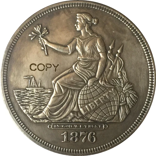 1876 Amerika Birleşik Devletleri $1 Dolar paraları KOPYA Tipi 2