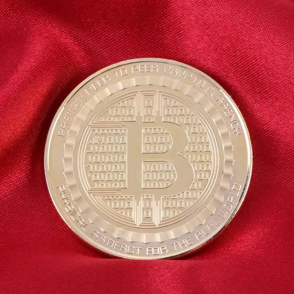 1 ADET Altın / Gümüş kaplama Bitcoin Sikke Koleksiyon Sanat Koleksiyonu Hediye BTC Sikke Litecoin Dalgalanma Ethereum Metal Antika Taklit