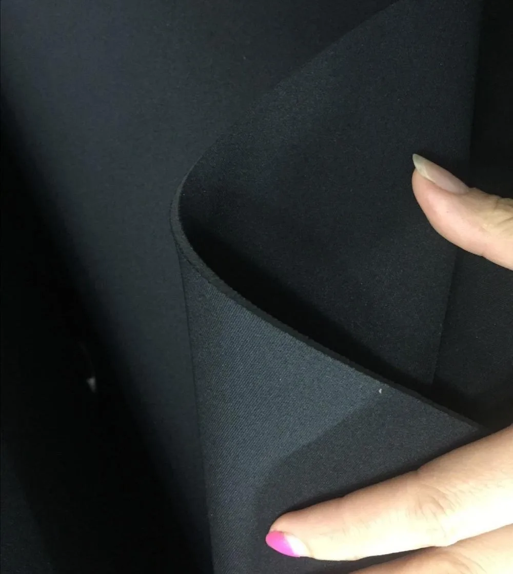 3.0 mm Kalınlık Siyah SBR Kauçuk Neopren Kumaşlar Polyester Elyaf Kabuk Kumaş Streç Dalış Malzemeleri