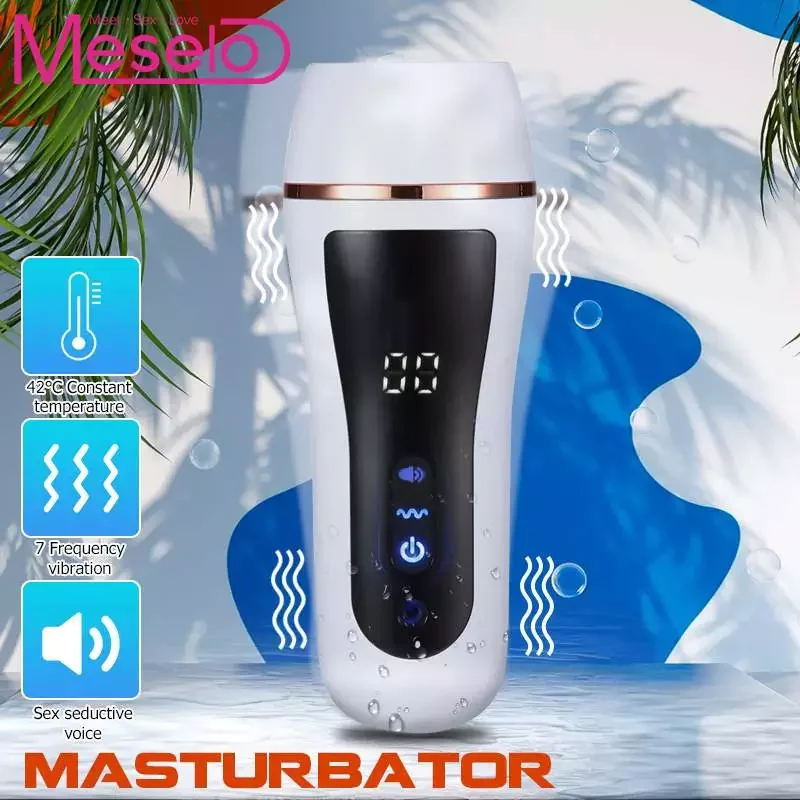 Otomatik Kelepçe Emme Masajı 7 Modları Titreşim ısıtma Erkek Masturbator Gerçek Vajina mastürbasyon kupası Seks Oyuncakları Erkekler için
