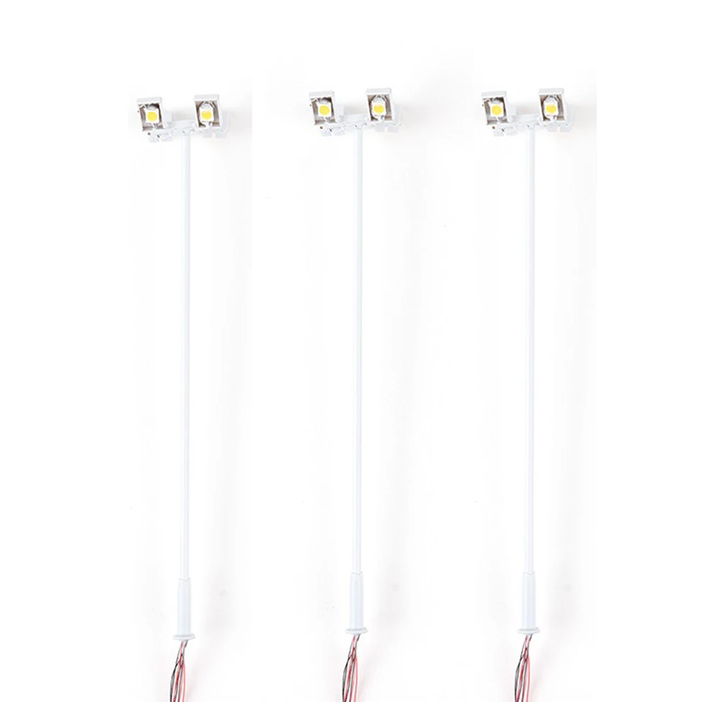 LED sokak lambası Model demiryolu beyaz ışık 1: 87 HO Ölçekli Model Lamba Plaza Lambaları 3V/12V Besleme Voltajlarında Kullanıma Uygundur.