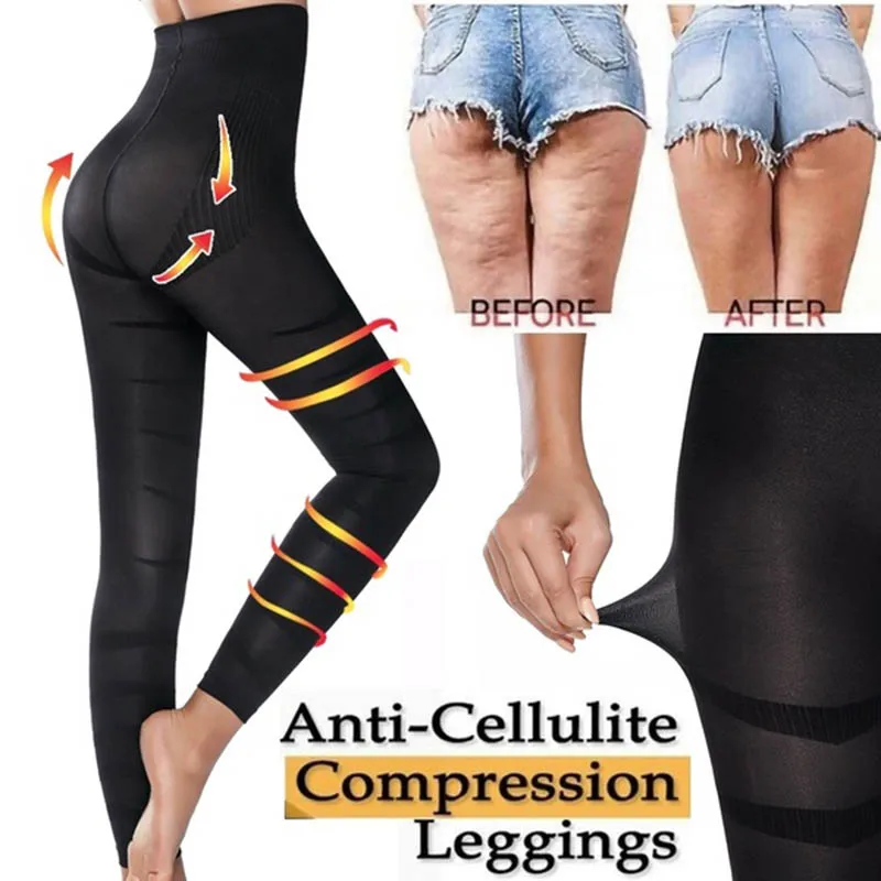 Yüksek Bel Tayt Kadın Şekillendirici Uyku Bacak Legging Karın Kontrol Sıska Külot Zayıflama Tayt Uyluk Slimmer Pantolon