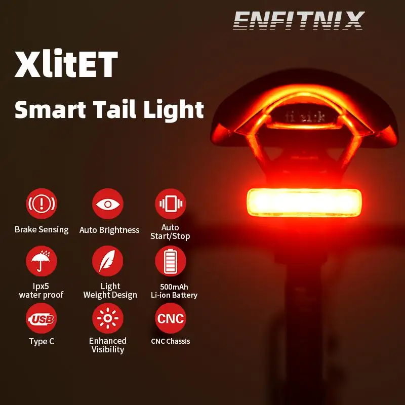 YENİ XlitET Otomatik Start Stop Fren Algılama el feneri bisiklet arka ışık LED Bisiklet Xlİte 100 CubeliteII 200 Arka Lambası