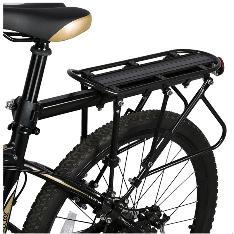 XC USHIO Dağ Bisikleti Bisiklet Kargo Rafları Alüminyum Bisiklet Bagaj Taşıyıcı MTB Bisiklet Dağ Bisikleti Yol Bisikletleri Arka Raf Siyah