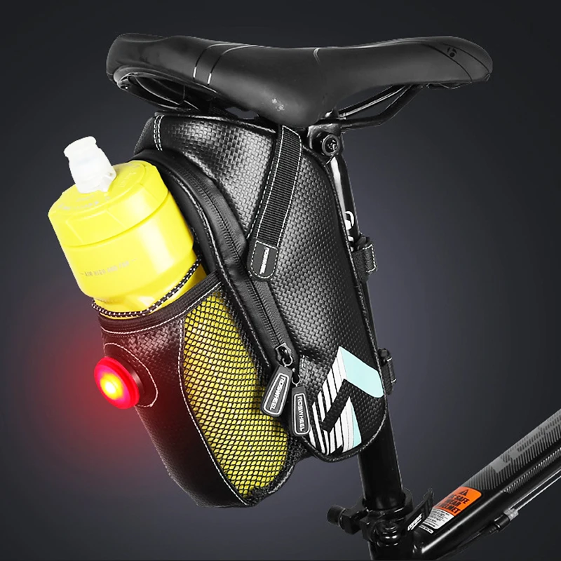 Bisiklet Eyer Çantası Su cep şişesi Su Geçirmez MTB Bisiklet Arka Çanta Bisiklet Arka Koltuk Kuyruk Çantası Bisiklet Aksesuarları